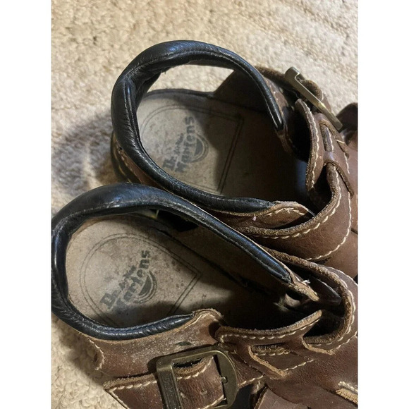 Doc Dr Martens Vintage Y2K Brown Leather Fisherman Sandals Chunky Men's Size 9 - Picture 5 of 8